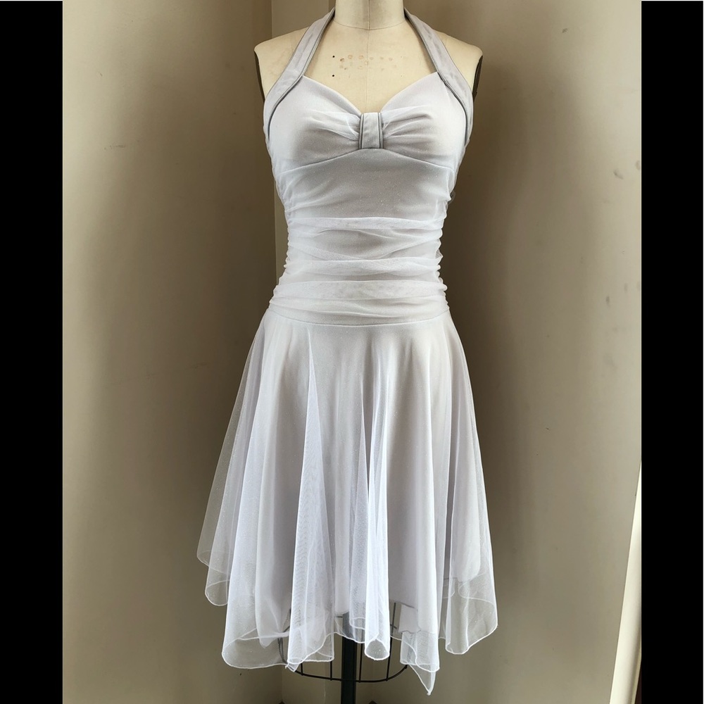 Silver halter top dress
